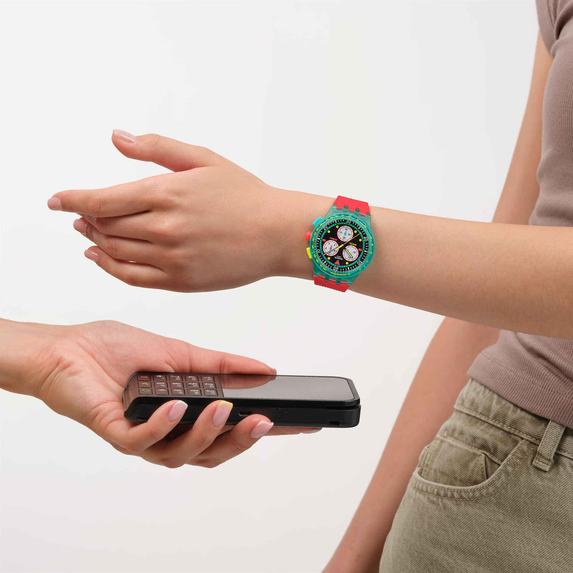 "SWATCH NEON EMERALD CHRONO PAY!" Gallery Image #1